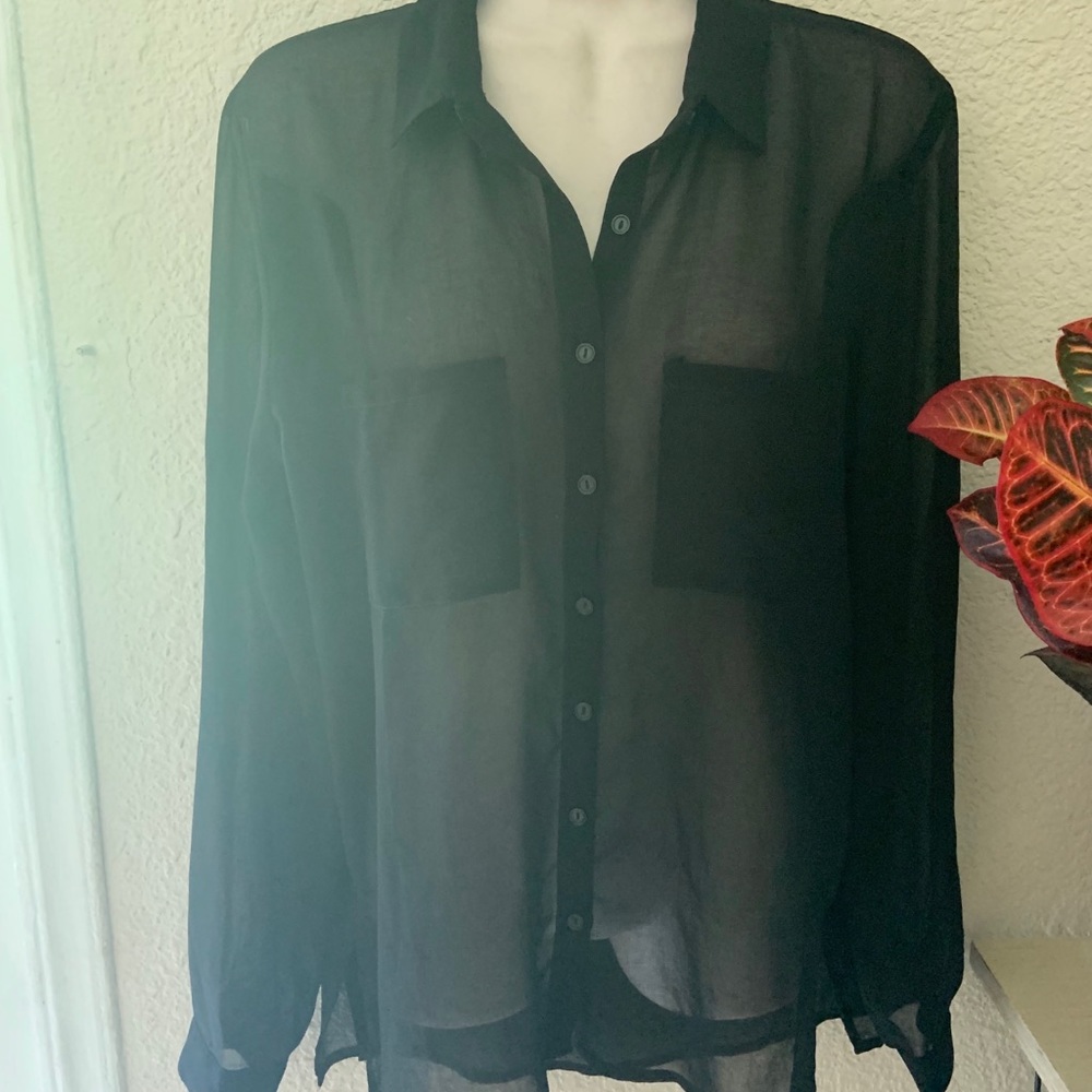 Forever 21 Sheer Button Down